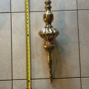Christmas Ornament Gold Metal Finial